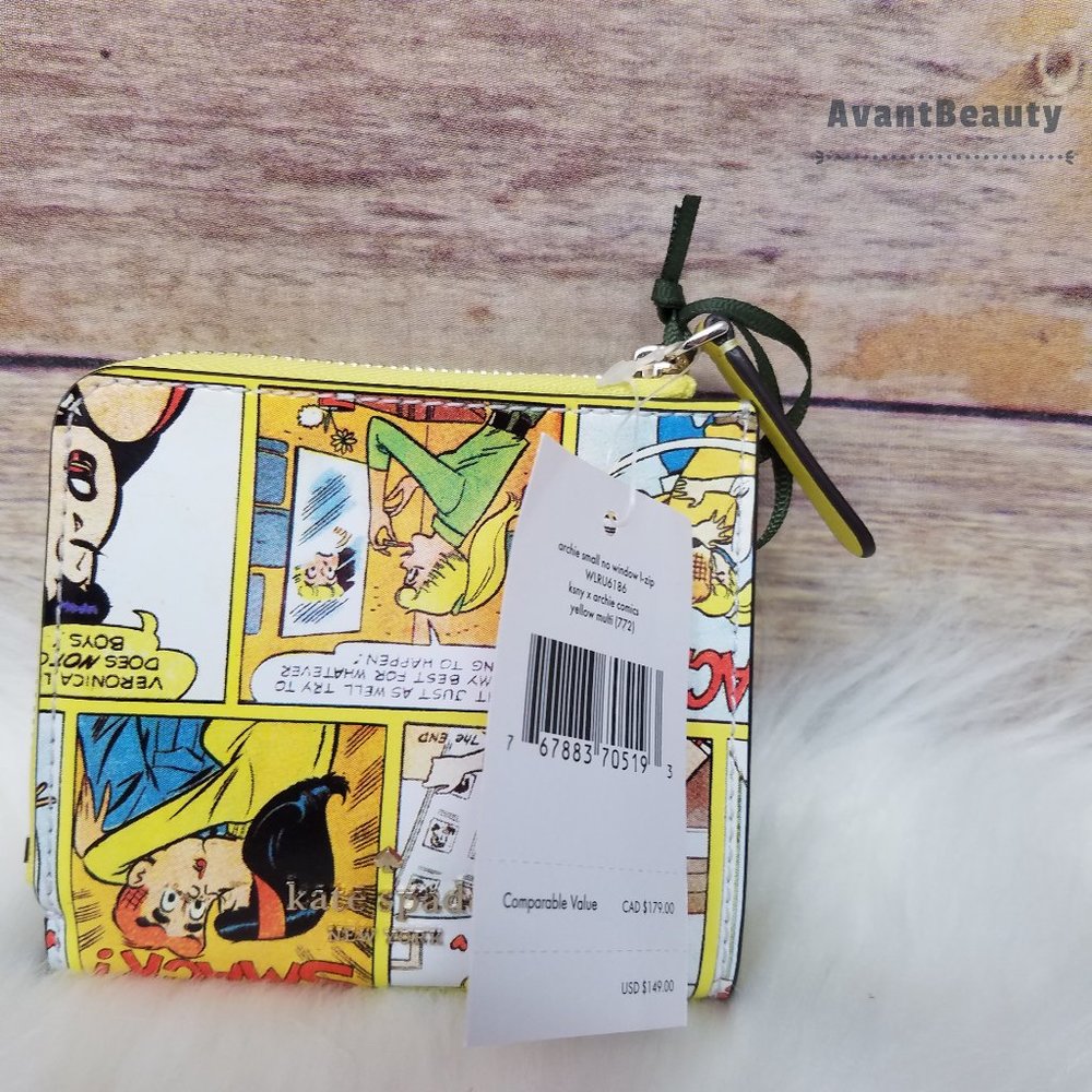 Kate Spade Archie Comics Small L Zip Bifold Wallet - Picture 5 of 9
